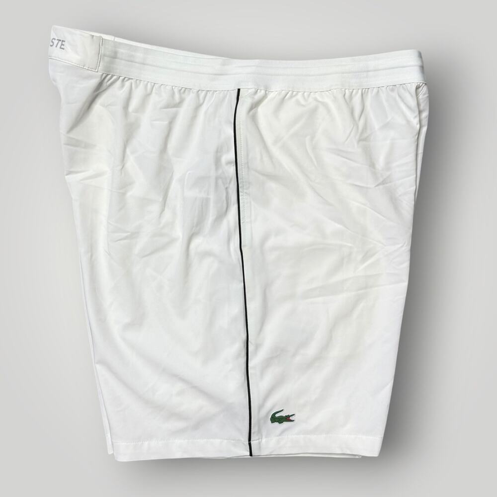 Lacoste Sport Shorts Mens US XL FR 6 Novak Djokovic Tennis White Active Train